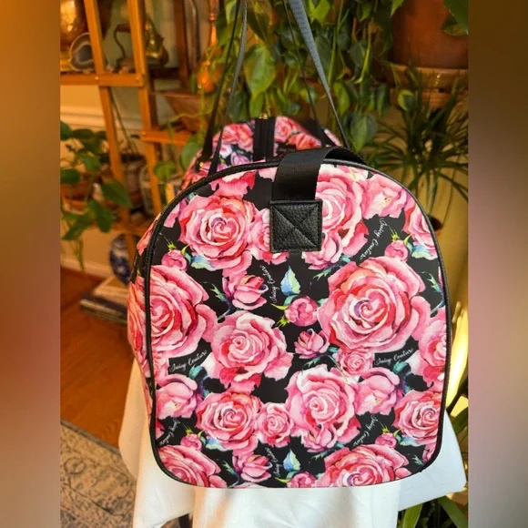 JUICY COUTURE BAG WEEKENDER‎ HAND BAG Pink with roses. - Picture 3 of 14